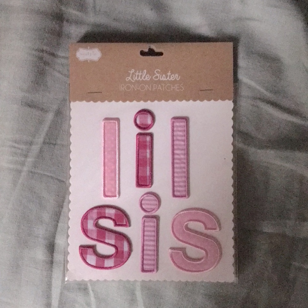 NWT MudPie Little Sister Iron On Patch
